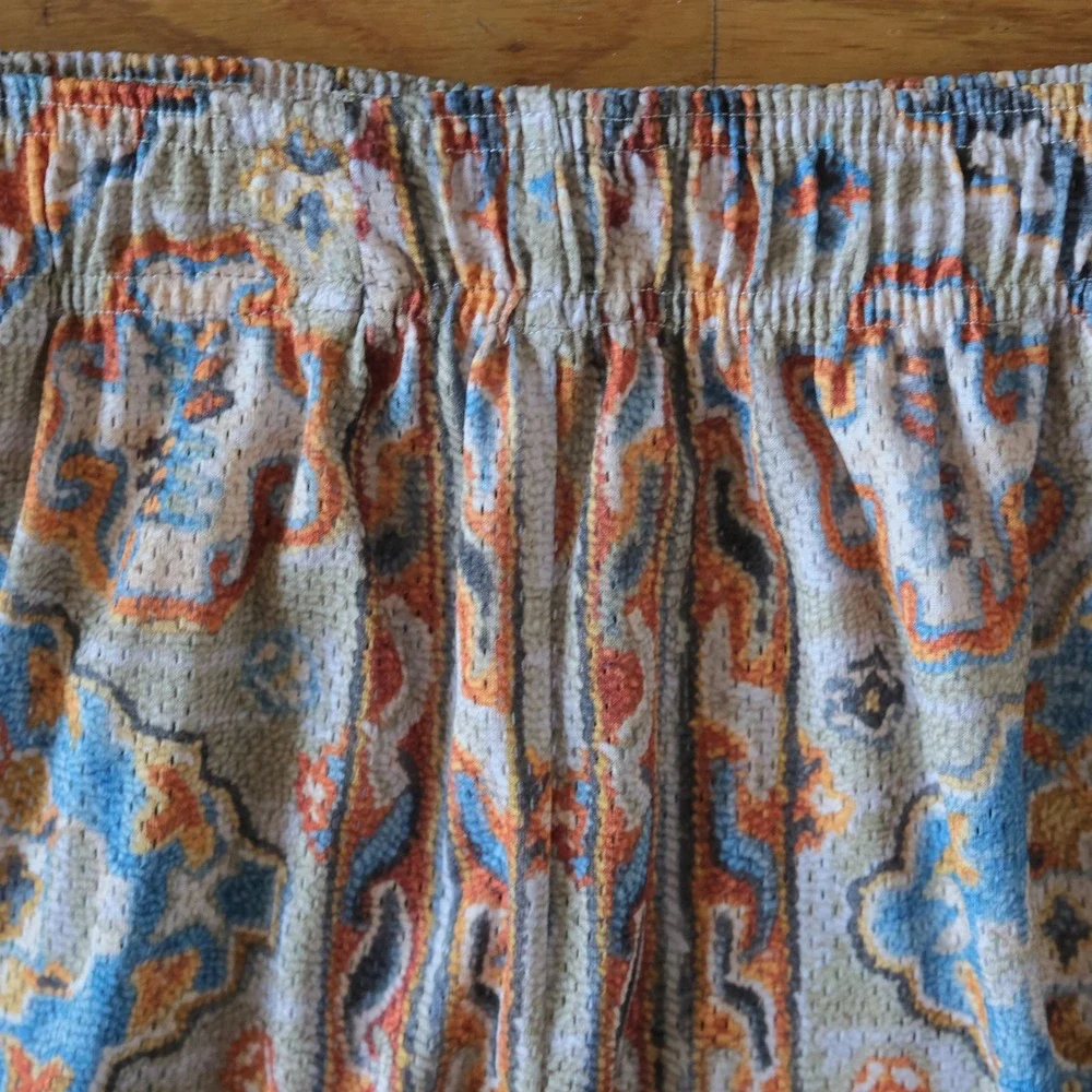 Eric Emanuel Shorts Mens Multi Tapestry Print Mesh Streetwear XXL Basic